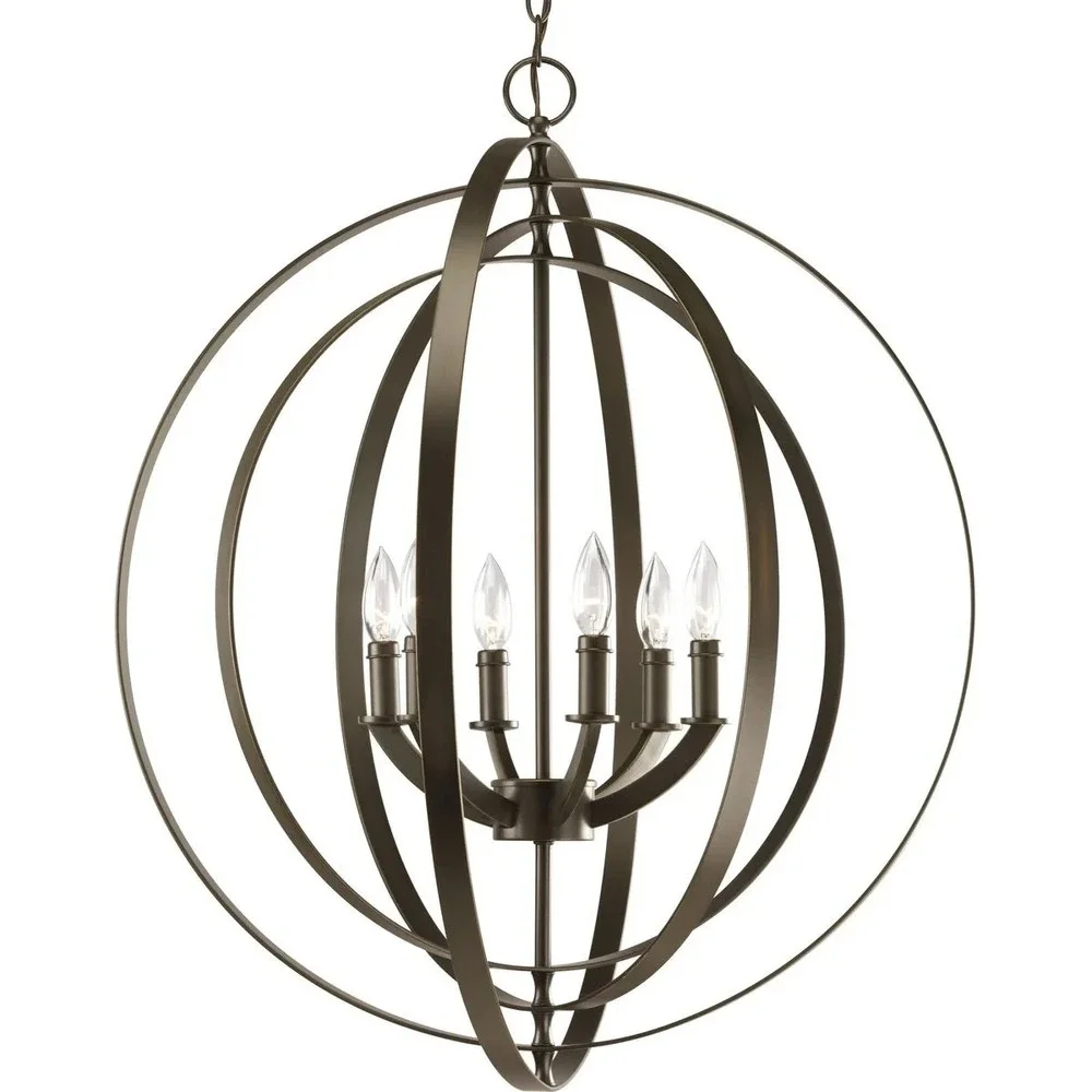 Progress Lighting - Equinox Collection Six-Light Sphere Pendant Light - P3889-20